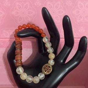 J.Jill Carnelian Stone Beads Stretch bracelet